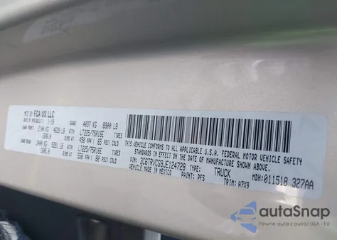 2018 Ram Promaster 2500 High Roof 136 Wb из США, поврежденный, VIN 3C6TRVCG9JE124728